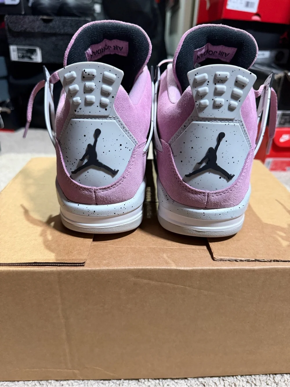 Jordan 4 Retro ‘Orchid’ Suede Mid Top Sneakers Men’s AQ9129-501
